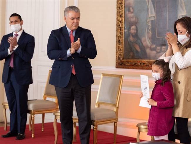 Presidente de Colombia, Iván Duque sancionó Ley Gilma Jiménez . Foto: Presidencia de la República