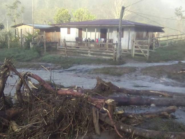 Evacuadas 36 familias por avalancha en Morales, Cauca. Foto: Cortesía Yamir Mosquera