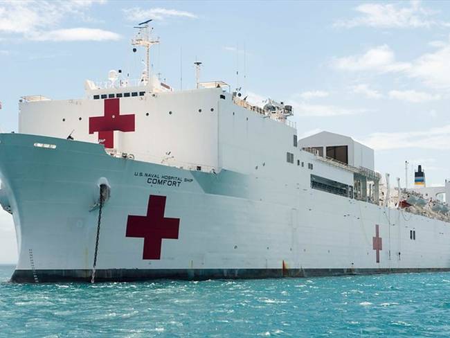 Llega a Colombia el buque hospital de EE.UU. para misión humanitaria. Foto: Colprensa