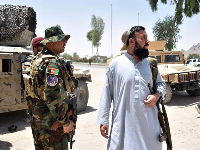 Despliegue militar afgano en frontera con Irán. Foto: Agencia AFP