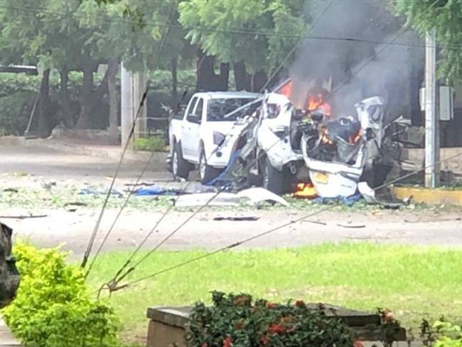 Reportan atentado con carrobomba en brigada 30 del Ejército Nacional en Cúcuta. Foto: Cortesía Audrey Carrillo