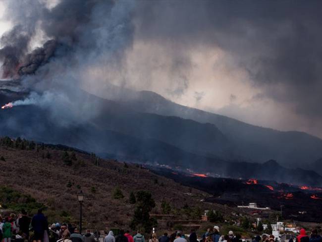 La reactivación del volcán canario de Cumbre Vieja ha originado 184 terremotos en la isla . Foto: Arturo Jimenez/Anadolu Agency via Getty Images