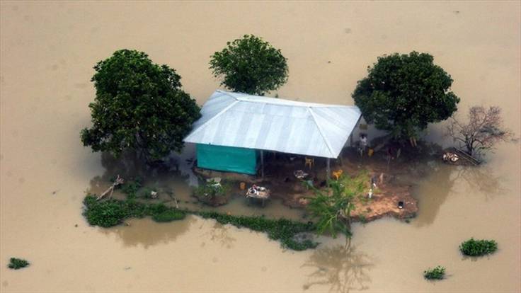 Inundaciones que desde hace semanas afectan a La Mojana. Foto: Colprensa
