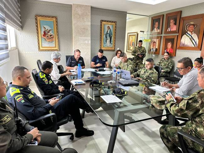 Consejo de seguridad en Montería. Foto: Gobernación de Córdoba.