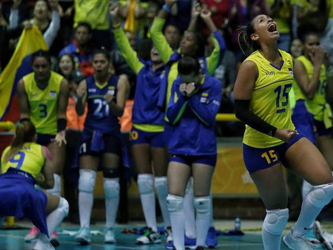 Equipo de voleibol femenino colombiano. Foto: Colprensa - Camila Díaz