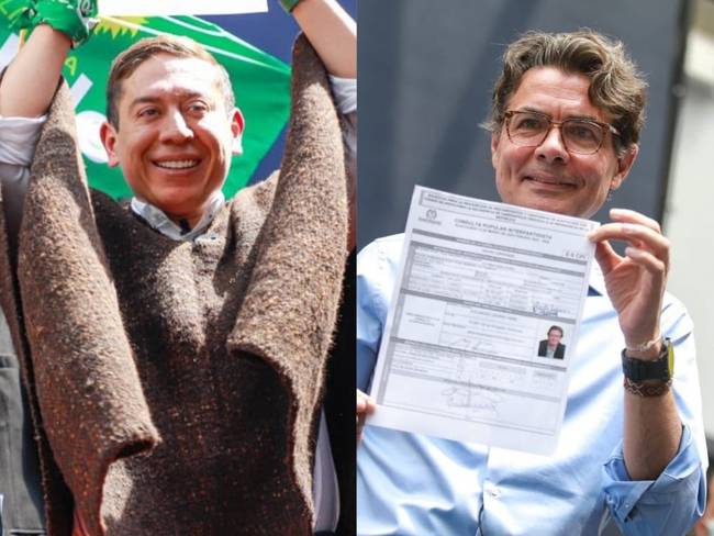 Carlos Amaya y Alejandro Gaviria inscribieron sus precandidaturas presidenciales. Foto: campañas