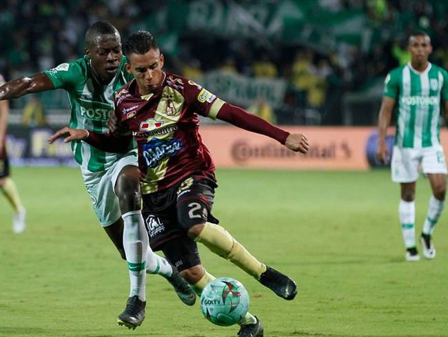 En el juego por la segunda jornada de los cuadrangulares semifinales de la Liga Águila, Tolima ganó 1-2 a Nacional. Foto: Colprensa