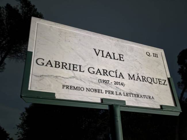 Inauguran en Roma la Calle Gabriel García Márquez. Foto: W Radio / Daniel Cáceres