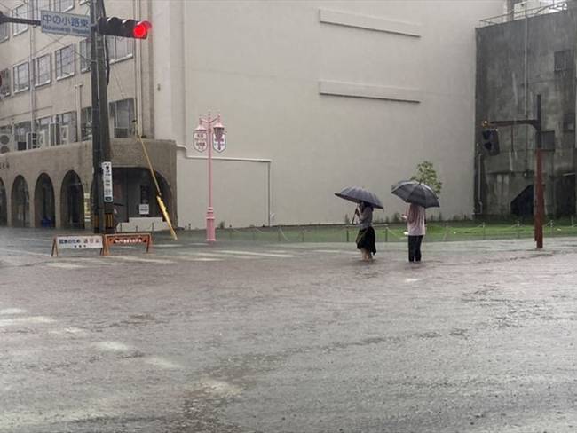 Fuertes lluvias en Japón deja graves inundaciones en varias ciudades. Foto: Getty Images
