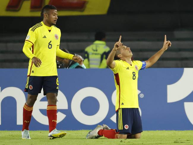 Victoria de la Selección Colombia Sub-20 ante Paraguay. EFE/ Mauricio Dueñas Castañeda