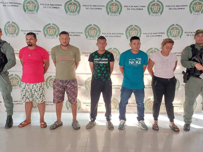 Cárcel para cinco presuntos extorsionistas del Clan del Golfo en Córdoba. Foto: Gaula de la Policía.