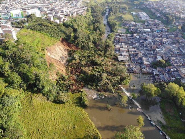 Deslizamiento de tierra en Santa Rosa de Cabal / Foto: DIGER Risaralda