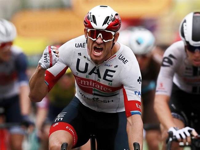 El noruego Alexander Kristoff ganó la primera etapa del Tour de Francia en Niza y es el líder de la clasificación general. Foto: Agencia EFE / CHRISTOPHE PETIT-TESSON