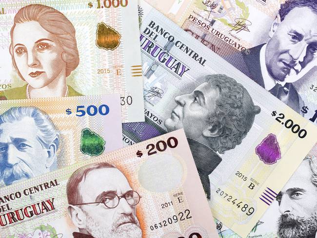 Imagen de referencia de peso uruguayo. Foto: Getty Images.