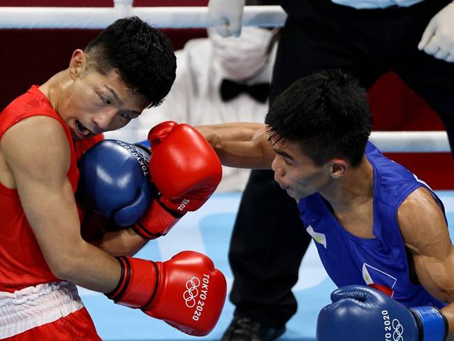 Boxeador japonés Ryomei Tanaka cayó en las semifinales de peso mosca ante el filipino Carlo Paalam. Foto: Buda Mendes/Getty Images