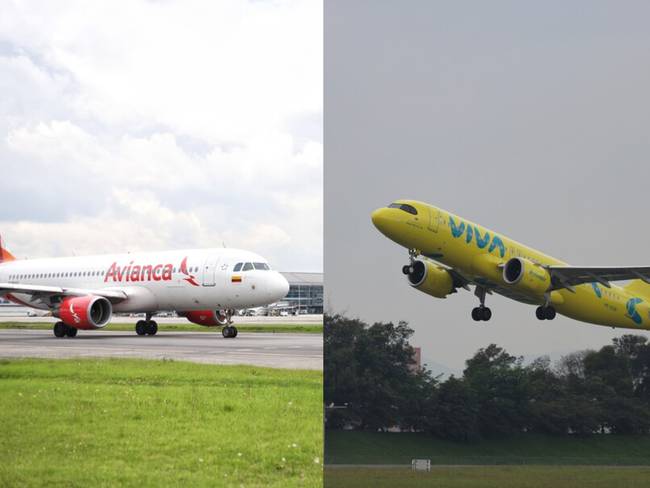 Aviones de Avianca y Viva Air. Foto: Colprensa.