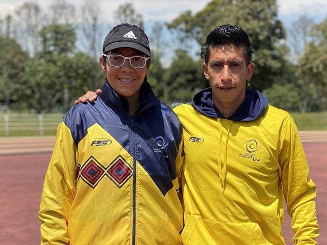 Francy Osorio y Camilo Lancheros. Foto: Cortesía Comité Paralímpico de Colombia