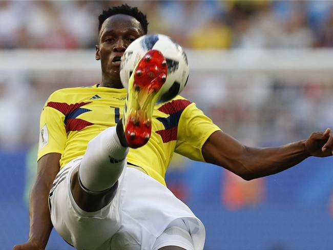 El defensa de la Selección Colombia, Yerry Mina. Foto: Associated Press - AP