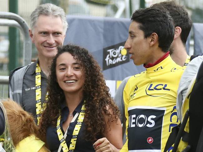 Xiomy Guerrero y Egan Bernal en el Tour de Francia 2019. Foto: Jean Catuffe/Getty Images