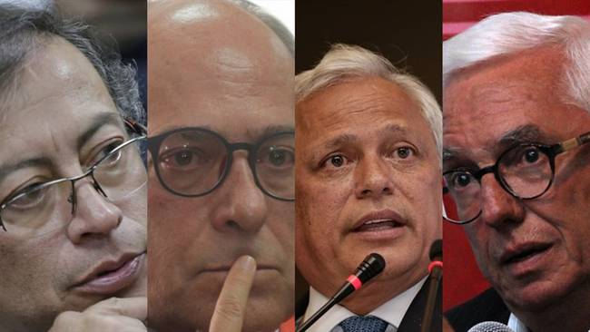 Los senadores Gustavo Petro, José Obdulio Gaviria, Hernán Andrade y Jorge Enrique Robledo. Foto: Colprensa