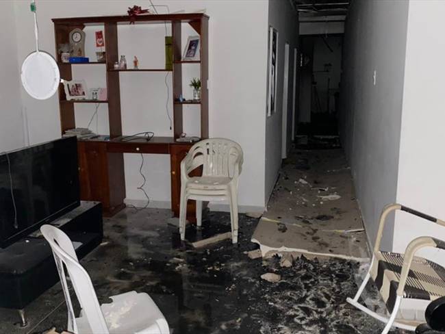 Cuatro heridos y 34 casas afectadas dejó fuerte explosión en Montería. Foto: prensa Alcaldía Montería.