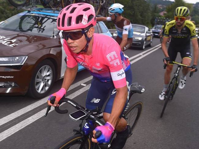 El ciclista colombiano consiguió quedarse con la etapa 18 en la Vuelta a España. Foto: Getty Images