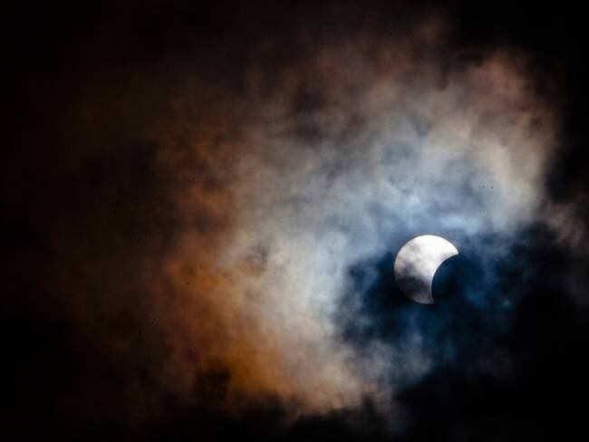 Eclipse solar. Foto: DESIREE MARTIN/AFP a través de Getty Images.