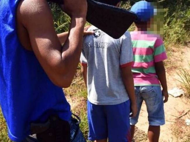 Dos de los cuatro menores reclutados por hombres armados en Caloto, Cauca, fueron recuperados. Foto cortesía.