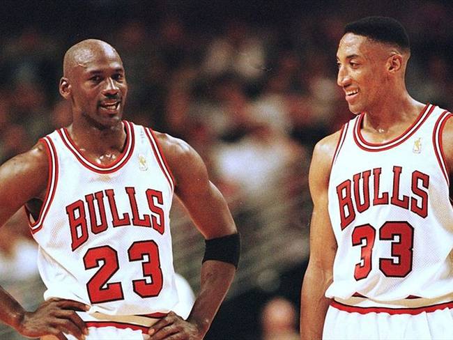 Michael Jordan junto a Scottie Pippen. Foto: Getty Images