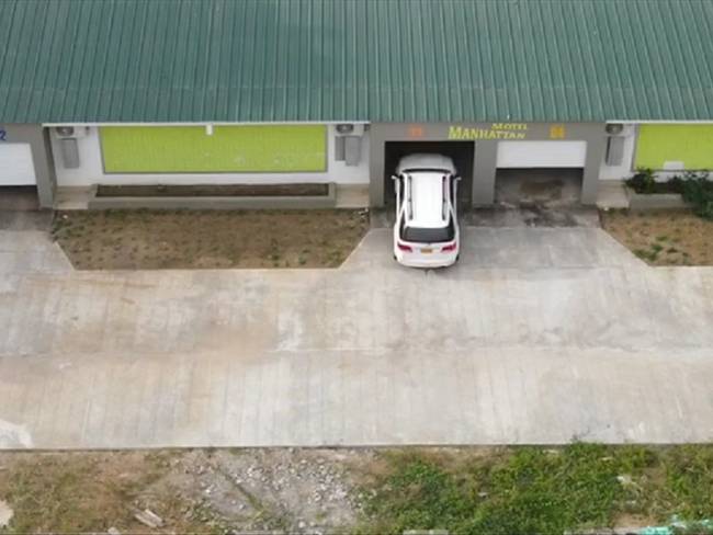 Con drones identifican presunta violación del aislamiento en un motel de Cereté. Foto: Cortesía