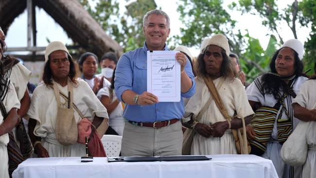 Iván Duque, presidente de Colombia, sancionó la ley de acción climática. Foto: Cortesía Presidencia