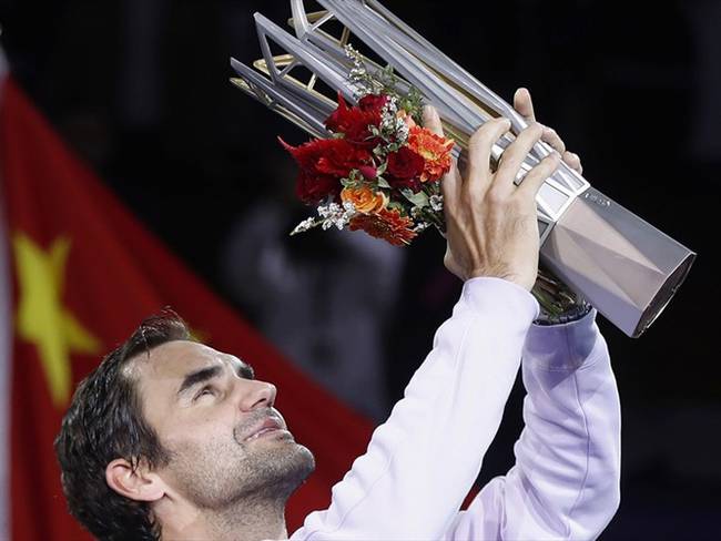 El suizo Roger Federer venció a Rafael Nadal en la final de Shanghái por 6-4 y 6-3. Foto: Associated Press - AP
