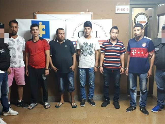 El CTI capturó a seis presuntos integrantes de la organización delincuencial llamada “Los Queseros”. Foto: Fiscalía General de la Nación