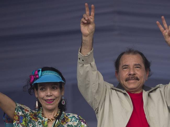 Daniel Ortega y la primera dama Rosario Murillo. Foto: Associated Press - AP
