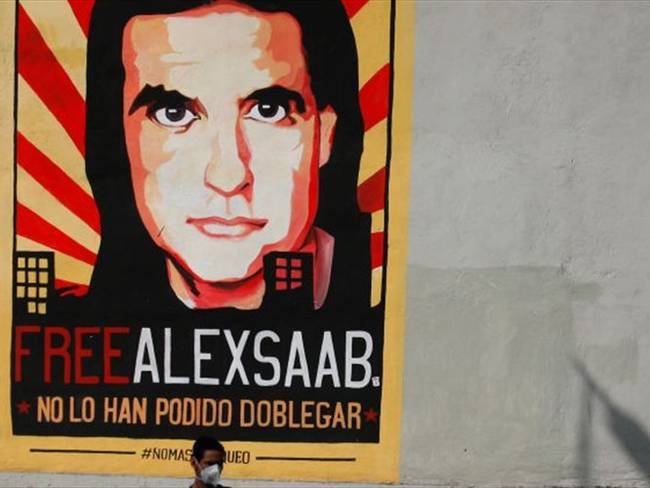 Grafiti pide libertad de Alex Saab. Foto: Getty Images