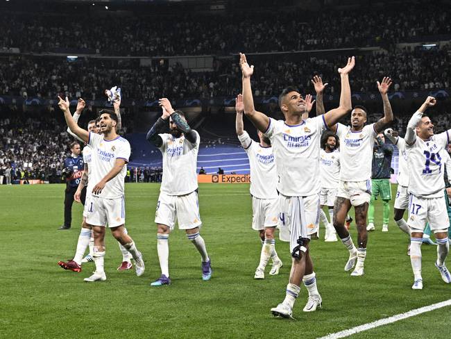 Real Madrid celebra la victoria ante el Manchester City. Crédito: AFP