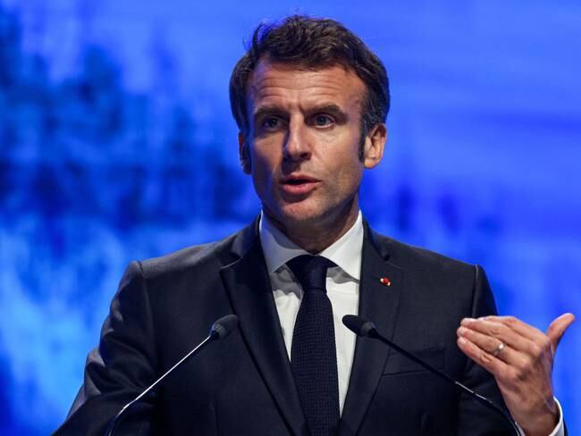 Presidente Emmanuel Macron. (Photo by AHMAD GHARABLI / AFP) (Photo by AHMAD GHARABLI/AFP via Getty Images)