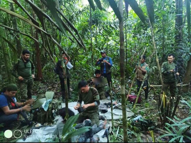 Encontraron con vida a los cuatro niños perdidos en la selva del Guaviare