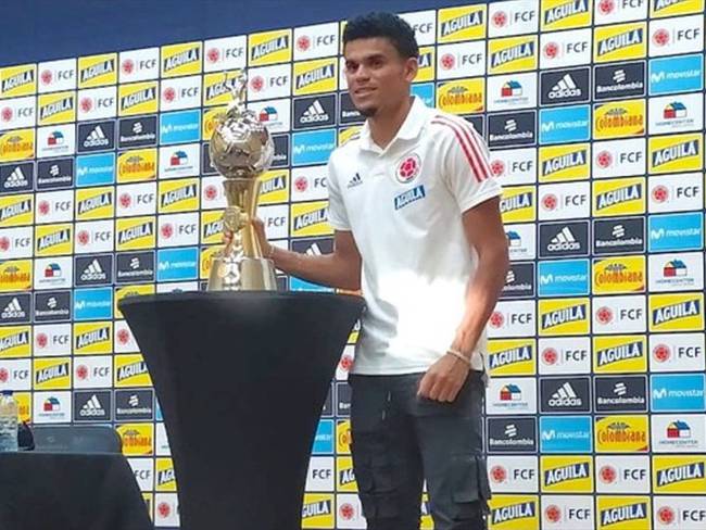 Luis Díaz recibió en Barranquilla el ‘Botín De Oro’ de la Copa América. Foto: Colprensa-Cortesía Carlos Toncel