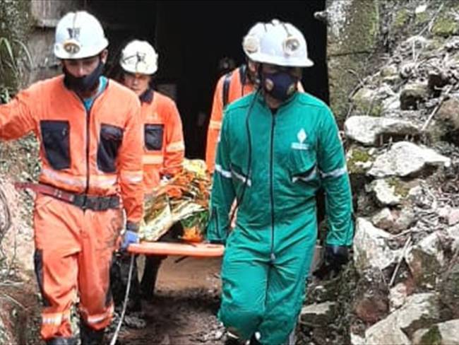 Accidente minero en Segovia, Antioquia.. Foto: Cortesía Dapard