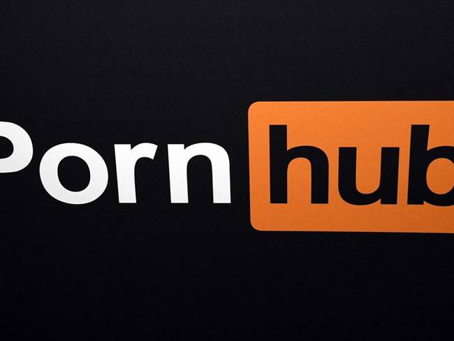 Logo de Pornhub, página de videos para adultos. Foto: Ethan Miller / GETTY IMAGES NORTH AMERICA / AFP