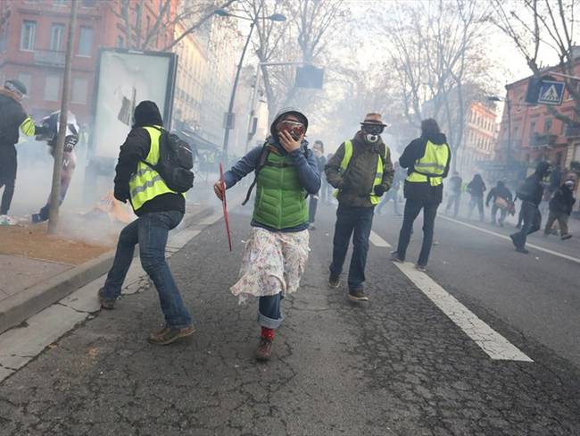El vocero de los chalecos Amarillos en Francia, rechaza los actos violentos e invita a pasar de la protesta a las urnas. Foto: Getty Images