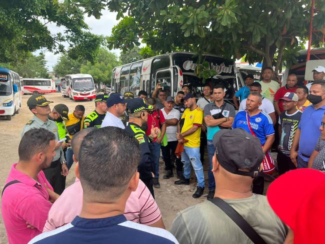  Los conductores consideran que no hay garantías suficientes. Foto: Policía Metropolitana de Barranquilla. 