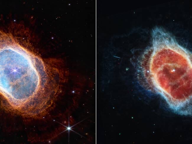 Imágenes tomadas por el telescopio James Webb. Foto: AFP