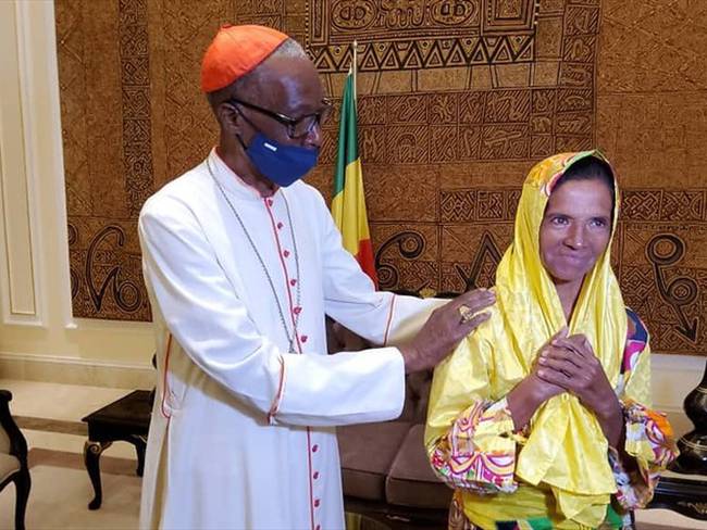 Gloria Cecilia Narváez, monja colombiana, agradeció al papa Francisco y al presidente Duque por su liberación. Foto: Colprensa