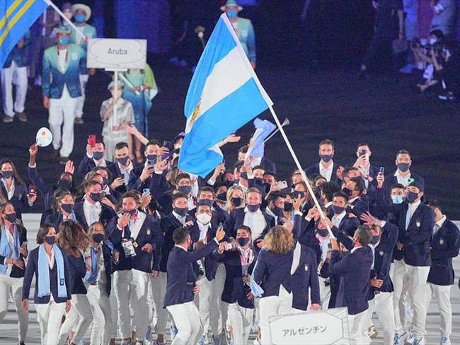 Ceremonia de apertura en el Estadio Olímpico: Equipo de Argentina. Foto: Getty Images/Picture Alliance