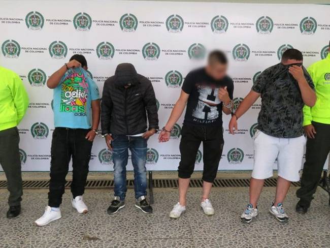 Capturan a cuatro presuntos fleteros en Popayán. Foto: Policía