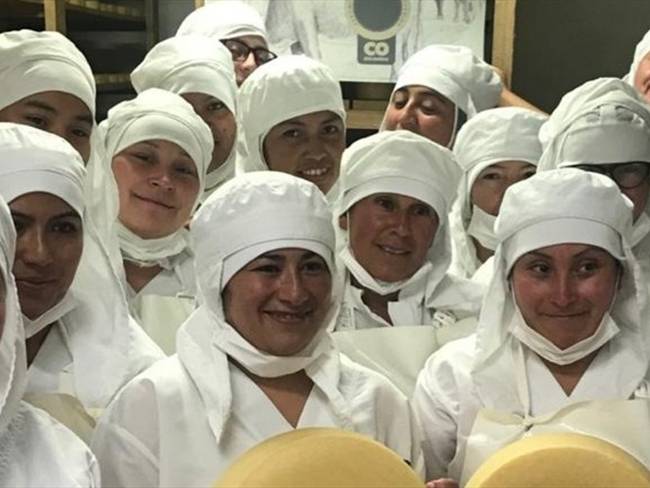 Mujeres que trabajan para Lacteos Campo Real . Foto: Cortesía