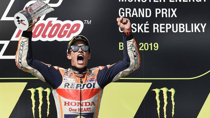 Márquez se consolida en el liderato con su triunfo en el MotoGP de República Checa. Foto: Agencia AFP