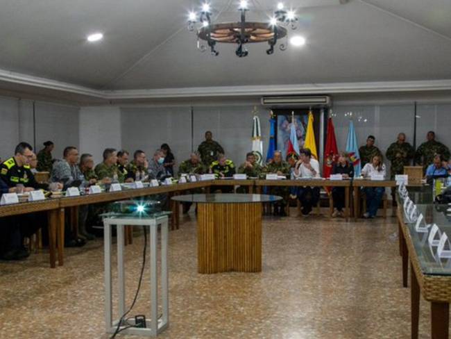 Reunión en el centro recreacional San Fernando, en el cantón militar Córdova/ Mindefensa